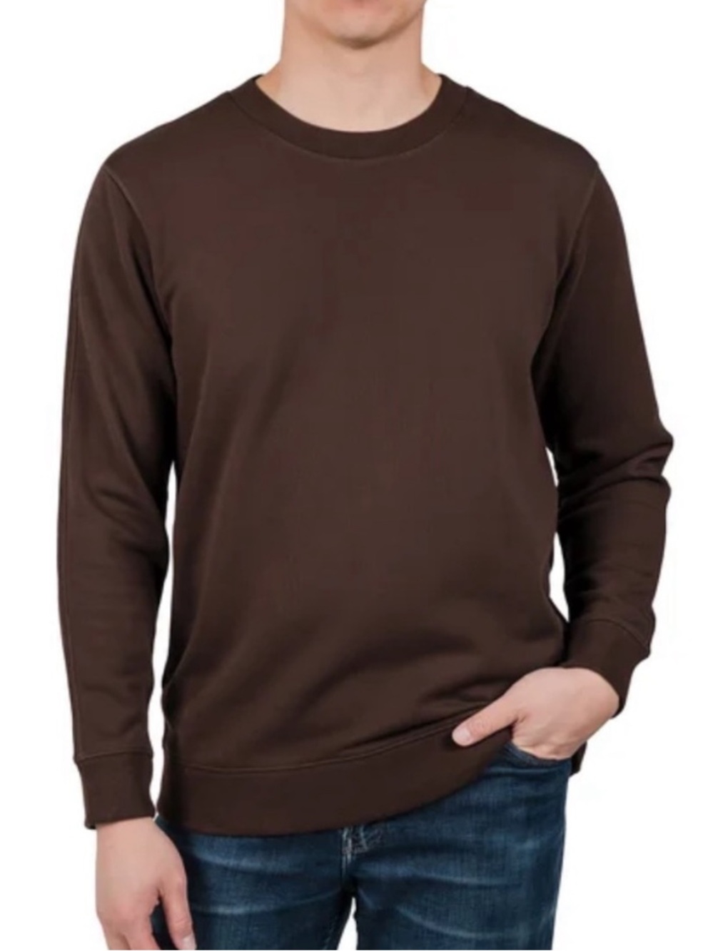 Rough Dress Men's French Terry Crew
Sweatshirt - brown